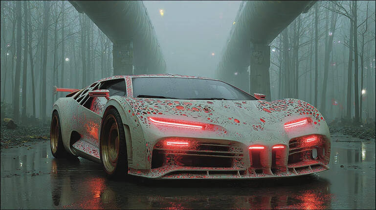 A futuristic hypercar that feels alive and evolving